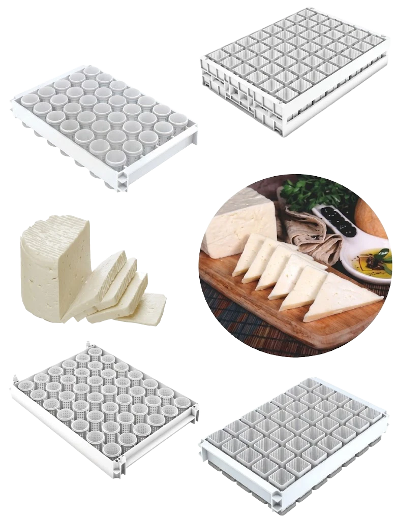 Moldes de Quesería — tecnología Air Gap para drenaje eficiente sin paños, rango 200g a 14kg